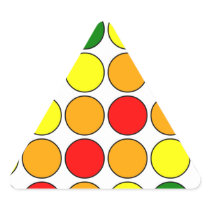 Stylish Gifts for Girls : Rainbow Polka Dots Triangle Sticker