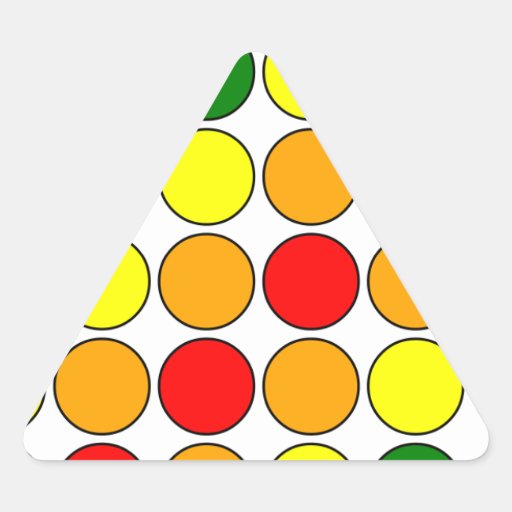 Stylish Gifts for Girls : Rainbow Polka Dots Triangle Sticker