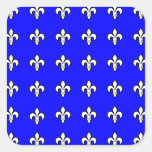 Stylish Gifts for Girls : White Fleur de Lis Square Stickers