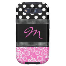 Stylish Girly Monogram Samsung Galaxy S3 Case