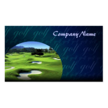 Stylish golf tour business card