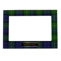 Stylish Gordon Family Tartan Plaid Custom Photo Frame Magnets