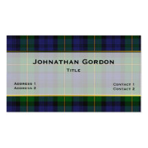 Stylish Gordon Plaid Custom Business Card