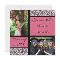 Stylish Grad Announcement / Invitation - Leopard