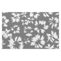Stylish Grey and White Floral Pattern. Personalized Stationery