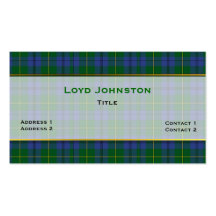 Stylish Johnston Plaid Custom Business Card