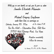 Stylish Las Vegas Wedding Invitations