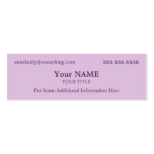 Stylish Lavender Business Card