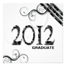Stylish Leopard 2012 Grad Announcement Invitation