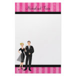 Stylish Martini Couple Customized Stationery