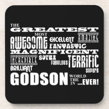 Stylish Modern & Fun Godsons : Greatest Godson Beverage Coaster