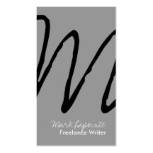 Stylish Monogram Business Cards