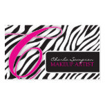 Stylish Monogram Zebra Print Business Cards business cards