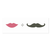 Stylish Moustache and Lips Wedding Website Business Card