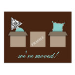Stylish Moving Boxes Moving Announcement Postcard