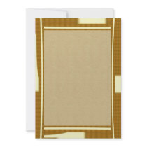 Stylish NOVINO Border n Babysoft Golden Leaves Custom Announcement