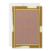Stylish NOVINO Border n Dark Golden Leaves Personalized Announcement