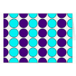 Stylish Patterns for Her  Purple & Cyan Polka Dots Cards