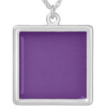 Stylish Purple Printed Pattern. Personalized Necklace