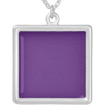 Stylish Purple Printed Pattern. Personalized Necklace