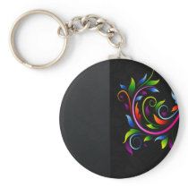 Stylish red and creative floral keychain