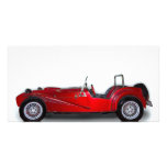 stylish red car photo cards