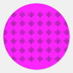 Stylish Vintage & Girly for Her  Pink Fleur de Lis Stickers