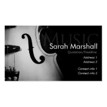 Stylish Violin Musician Business card