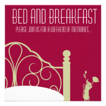 Stylish Weekend Bed and Breakfast Invitation