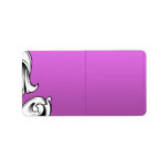 Stylish white floral on pink texture address labels