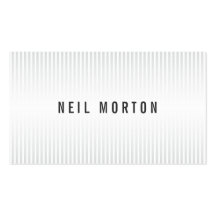 Stylish white grey stripes elegant professional business card template