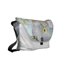 Stylish White Photo Collage Bag Messenger Bags