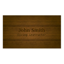Stylish Wood Embossing Diving Business Card