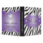 Stylish Zebra Jewelry Designer Portfolio Binder