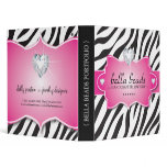 Stylish Zebra Jewelry Designer Portfolio Binder