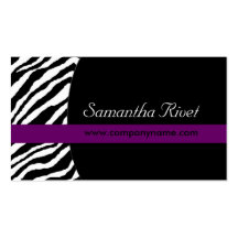Stylish Zebra Print Business Cards