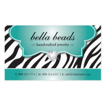 Stylish Zebra Print Business Cards