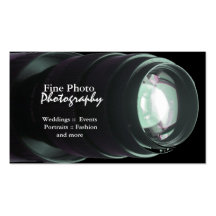 Stylish Zoom Lens Photographer Business Cards