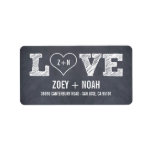 Stylishly Chalked Wedding Address Labels