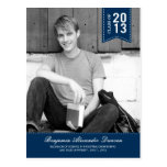 Stylishly Stitched Graduation Announcement /Invite Postcard