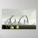 Stylized Alien City Poster