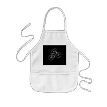 Stylized Bicyclist Design Apron