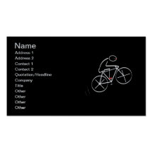 Stylized Bicyclist Design Business Card Templates