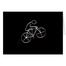 Stylized Bicyclist Design Cards
