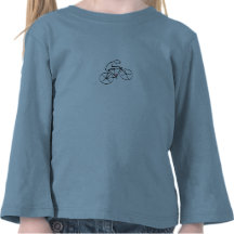 Stylized Bicyclist Design Shirts