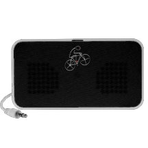 Stylized Bicyclist Design Travel Speaker