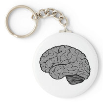 Stylized Brain Magnet Keychain