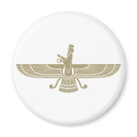 Stylized Faravahar Fridge Magnet