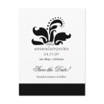 Stylized Flower Logo SaveTheDates Post Card