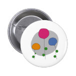 stylized flowers button